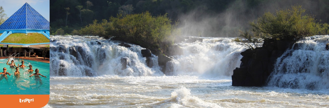 3 em 1 = Salto do Yucumã, Ametista e Iraí - Roteiro Águas Termais e Pedras Preciosas.